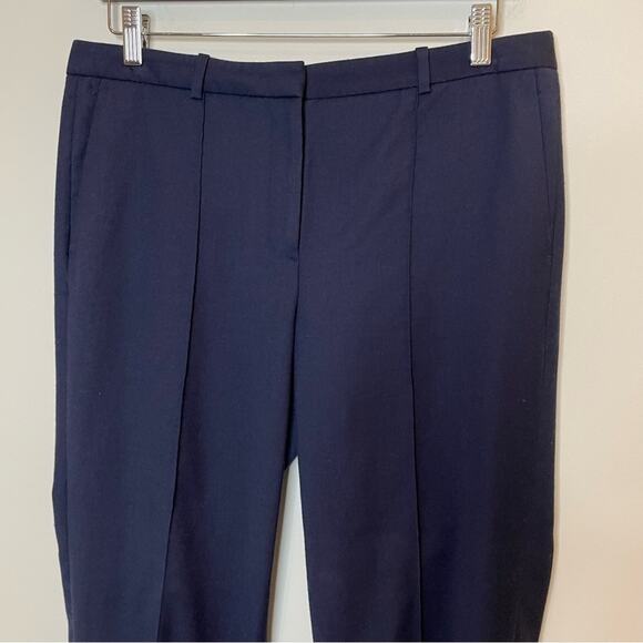 J.Crew Eaton Boy Trouser Wool Pants Stretch Date Heather Indigo Navy Blue 8 FLAW - Picture 1 of 11